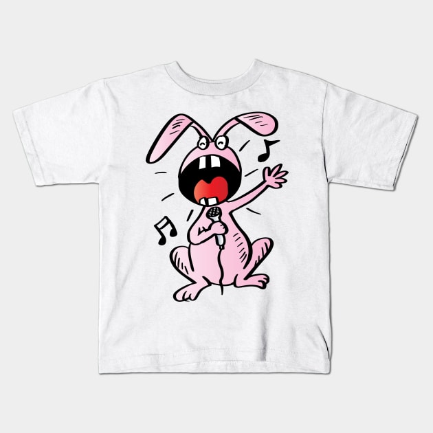 Rabbit Kids T-Shirt by Handini _Atmodiwiryo